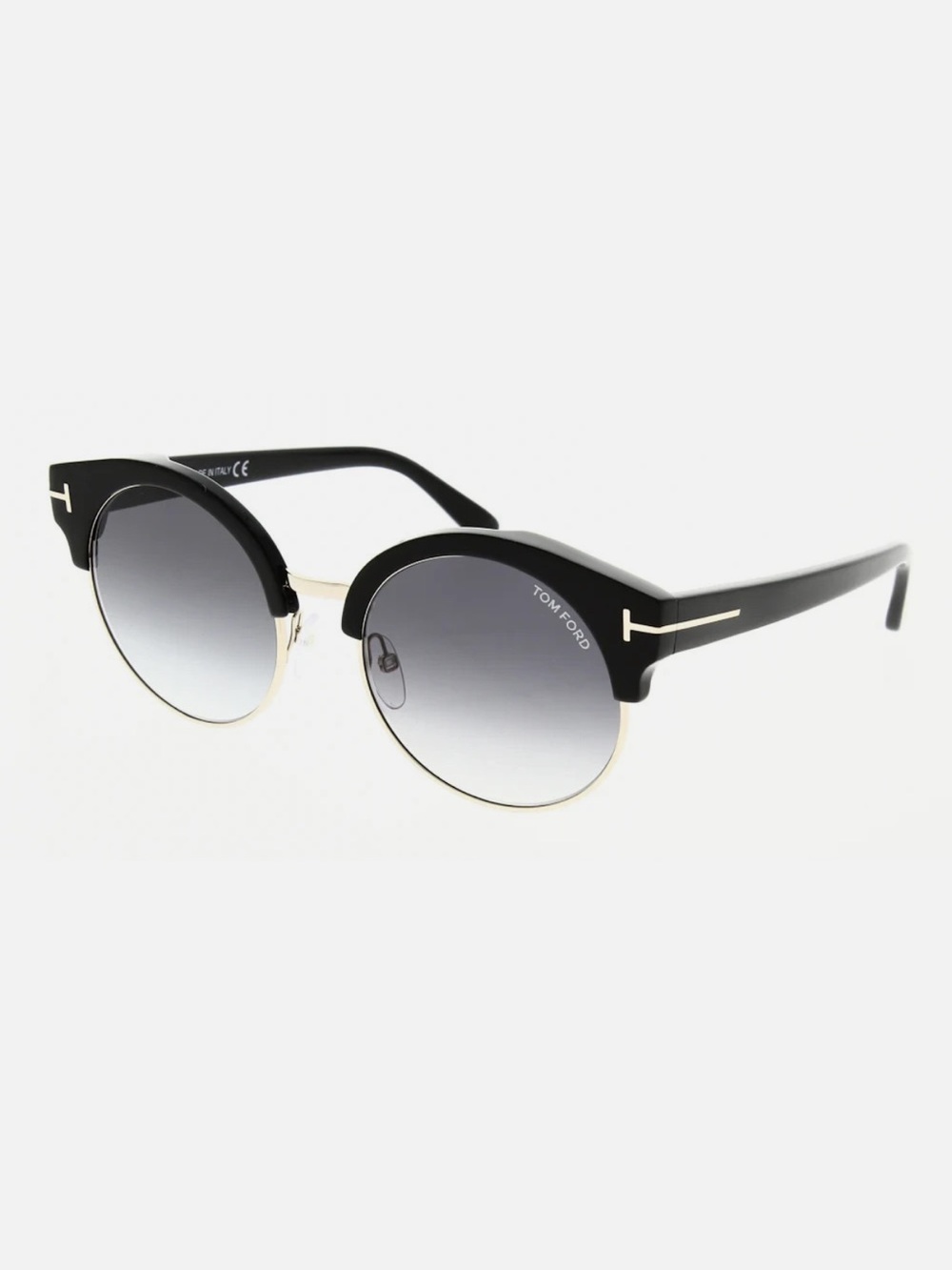 Tom Ford Sunglasses Alissa-02 TF608 01B Black Round Plastic Frame 54-21-140